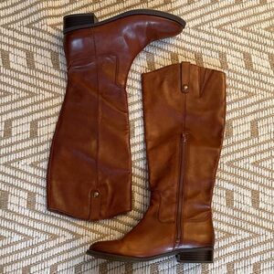 INC Brown Leather Tall Boots size 8